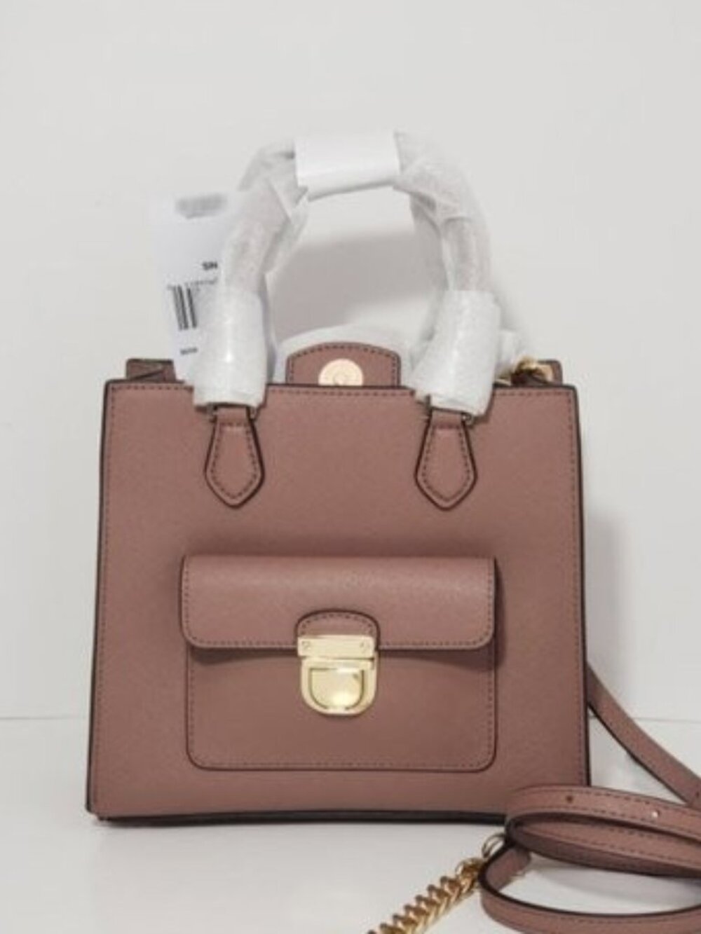 Euc Michael Kors Pink Dusty Rose Crossbody Bag Purse Satchel